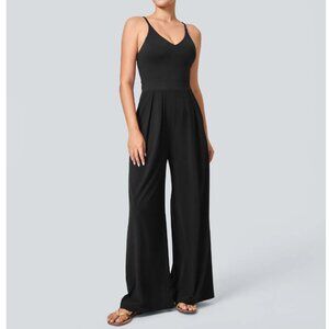 HALARA Breezeful Backless Wide Leg Resort Slip Jumpsuit